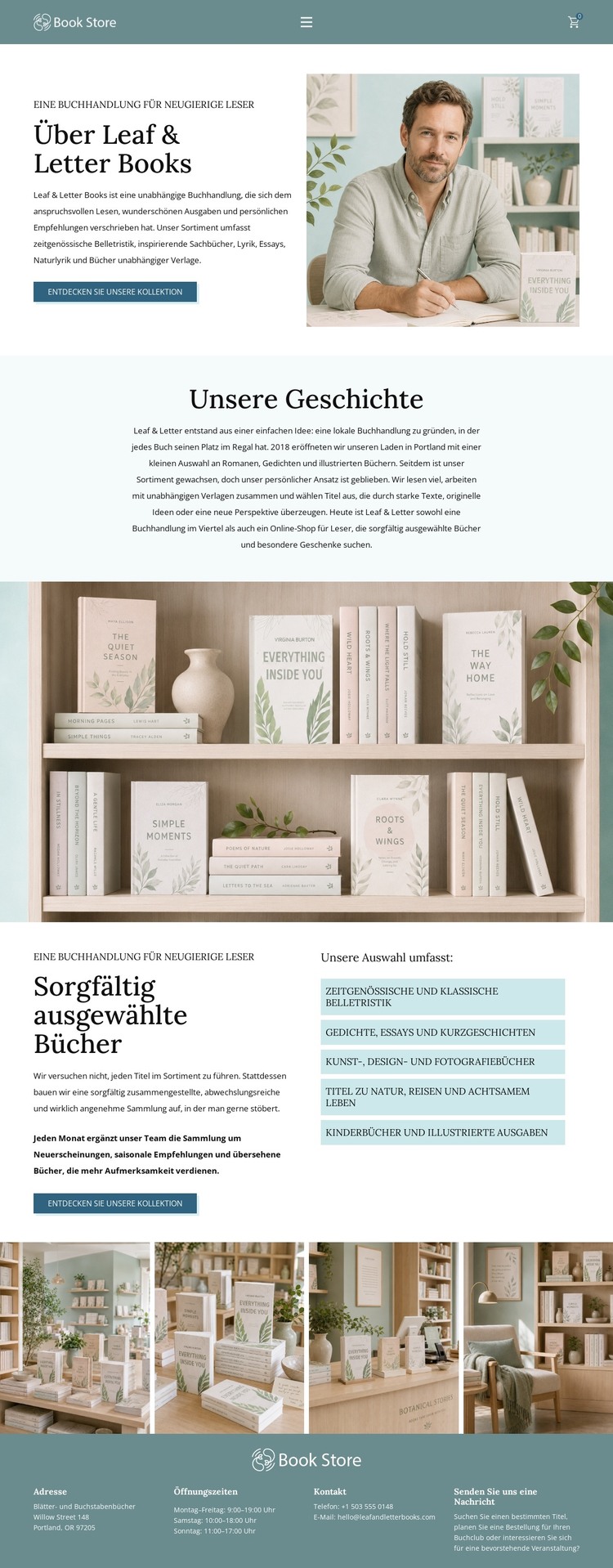 Moderner Buchladen HTML-Vorlage