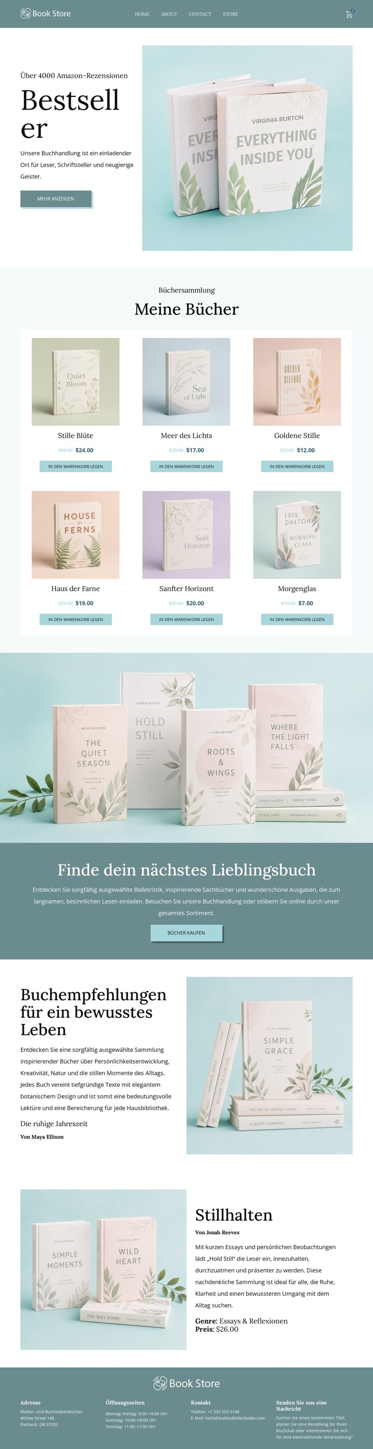 Unabhängiger Online-Buchladen HTML-Vorlage