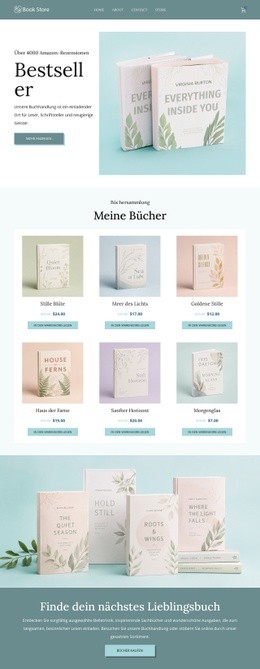 Premium-Website-Design Für Unabhängiger Online-Buchladen