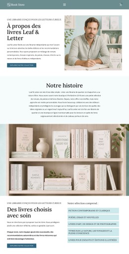 Librairie Moderne Modèle CSS Pleine Largeur