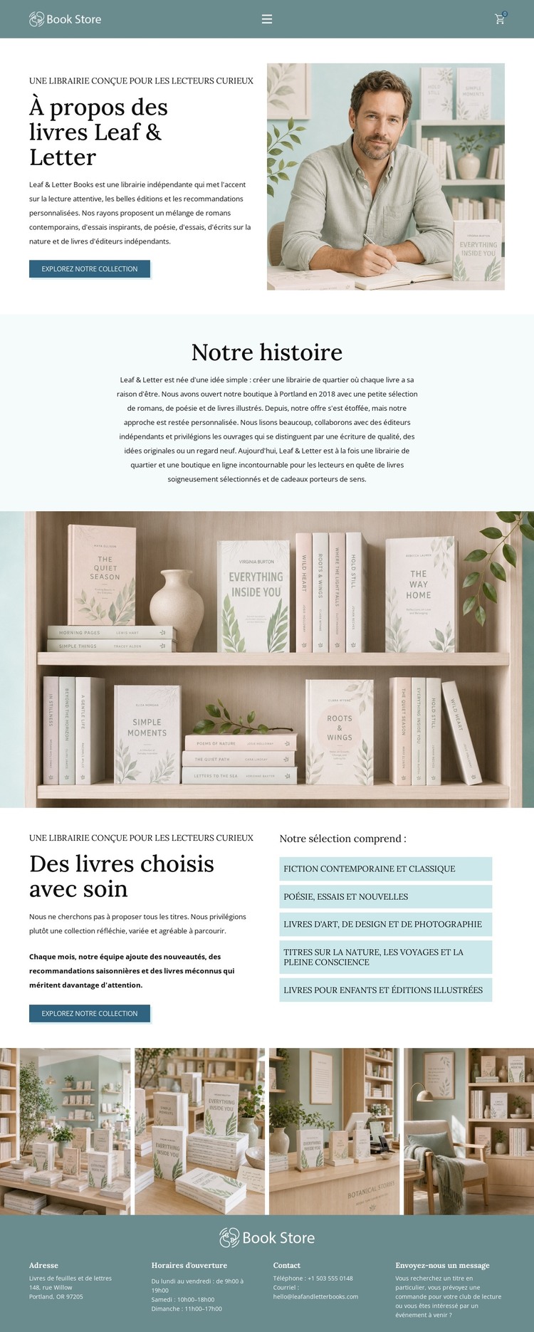 Librairie moderne Modèle HTML