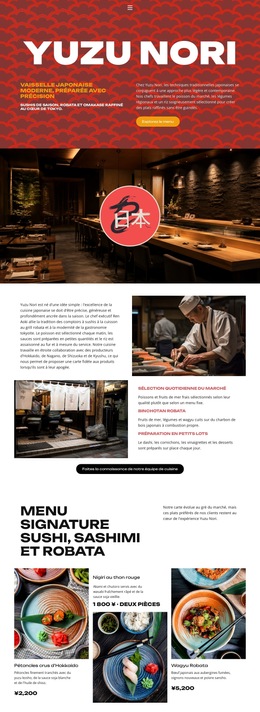 Restaurant Japonais Moderne – Téléchargement Du Modèle De Site Web