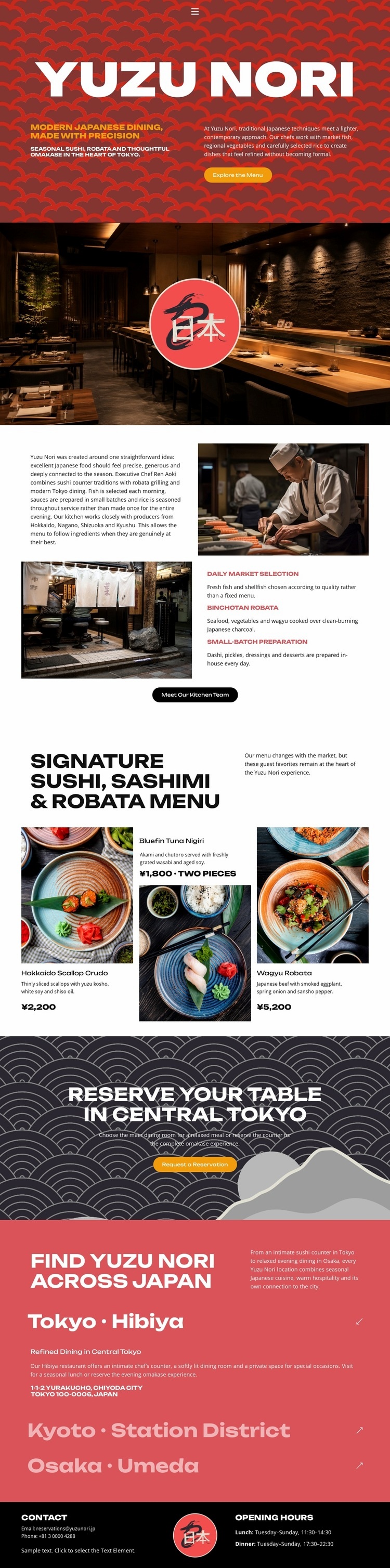 Modern Japanese Restaurant Html Code Example