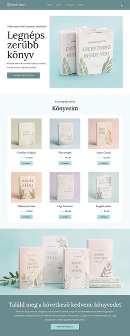 Prémium Webhelytervezés Független Könyvesbolt Online Áruház Számára
