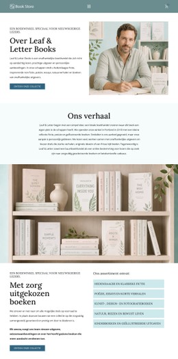 Moderne Boekhandel CSS-Sjabloon Met Volledige Breedte