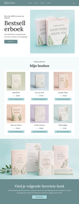 HTML-Site Voor Onafhankelijke Boekhandel Online Winkel