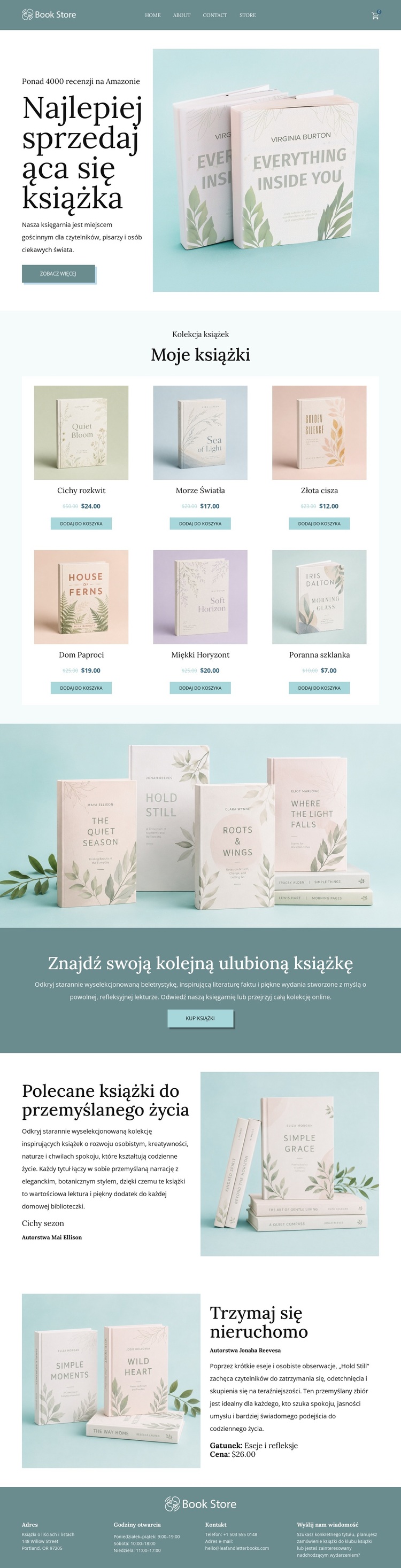 Niezależny sklep internetowy z książkami Motyw WordPress