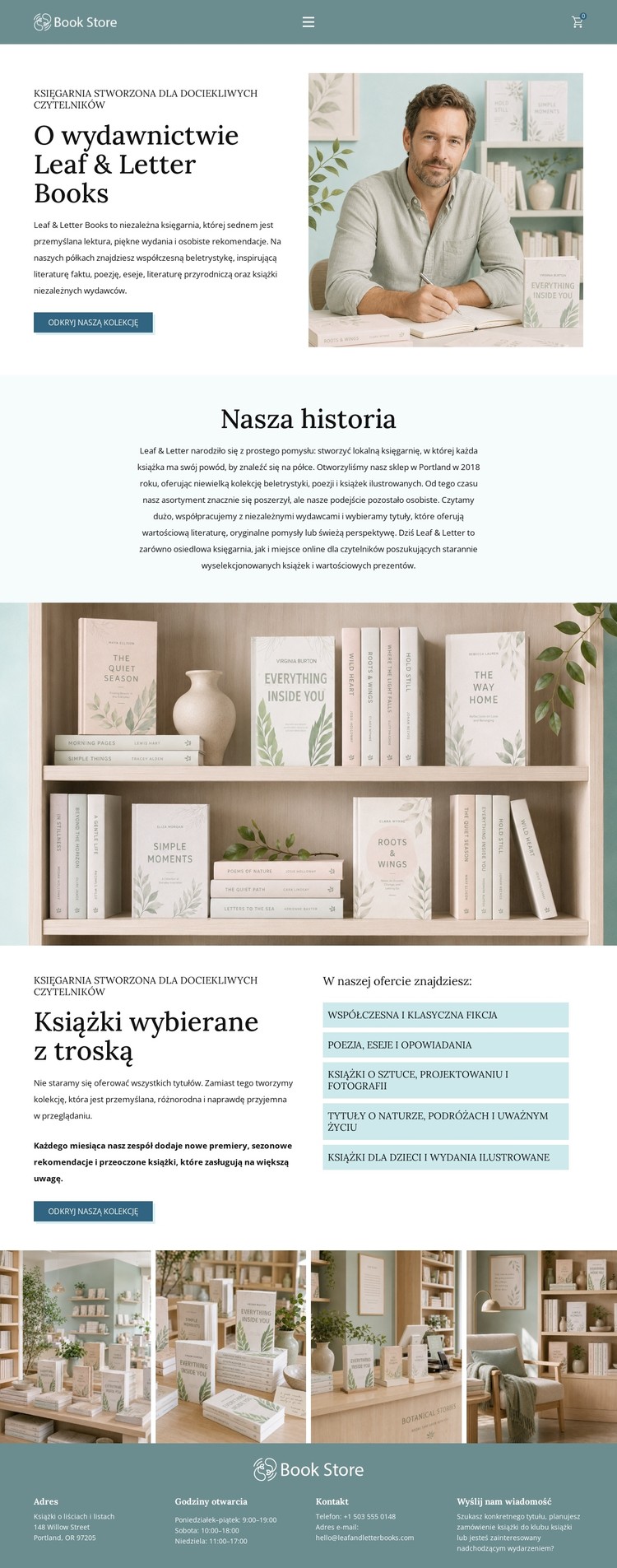 Nowoczesna księgarnia Szablon CSS