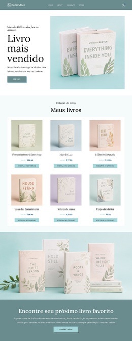 Modelo HTML5 Mais Criativo Para Livraria Independente Loja Online