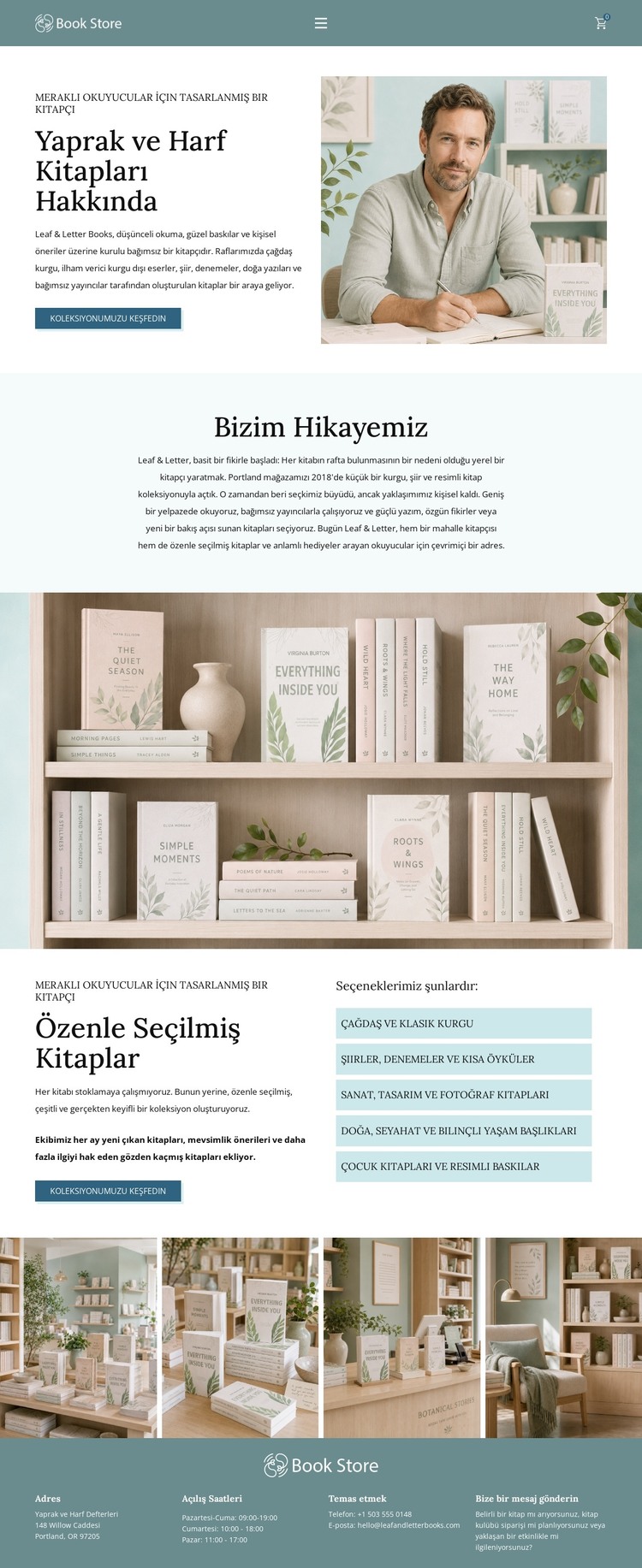 Modern Kitapçı HTML Şablonu