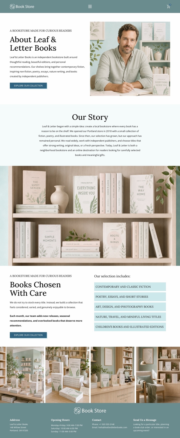 Modern Bookstore Website Template
