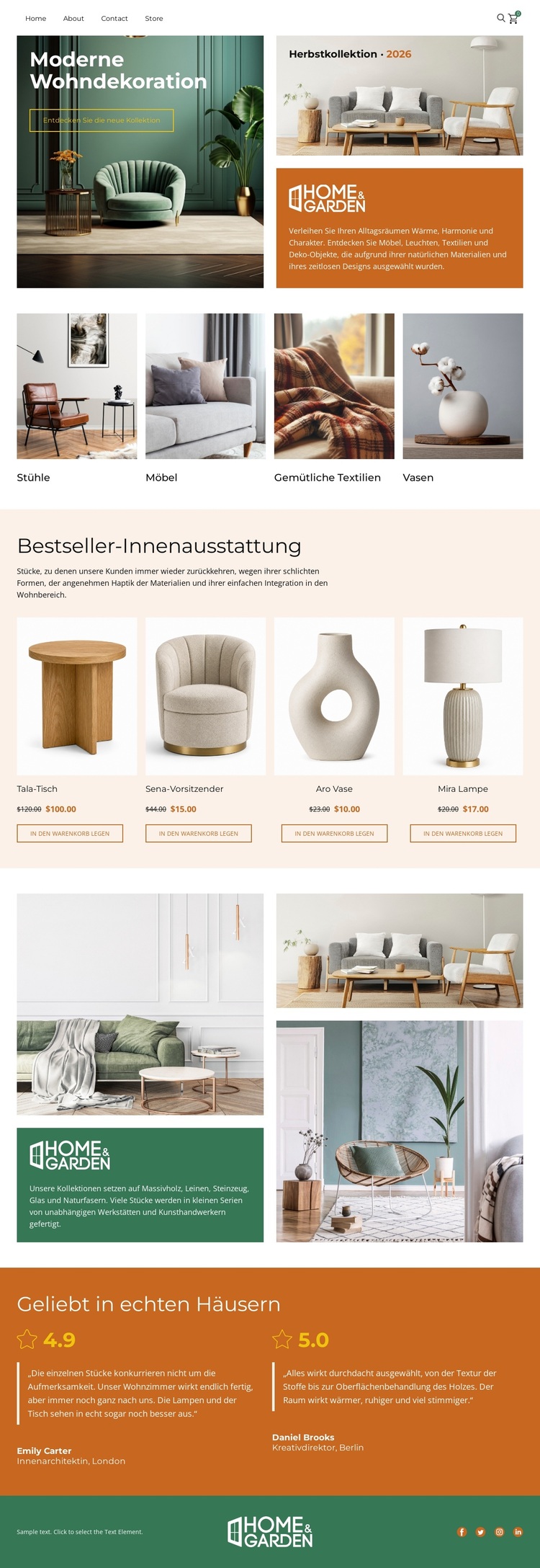 Minimalistische Wohnaccessoires WordPress-Theme