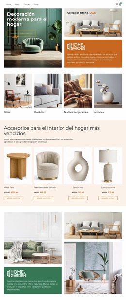 Muebles Y Decoración Minimalista Para El Hogar - Plantilla Joomla Multipropósito