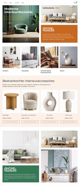 Minimalistische Meubels Voor Thuisdecoratie - Website-Ontwerp