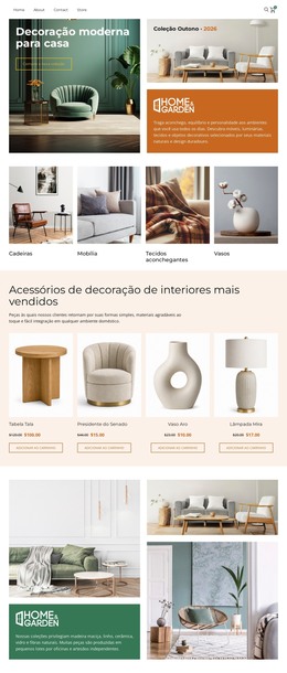 Móveis Minimalistas Para Decoração De Casa Modelo HTML