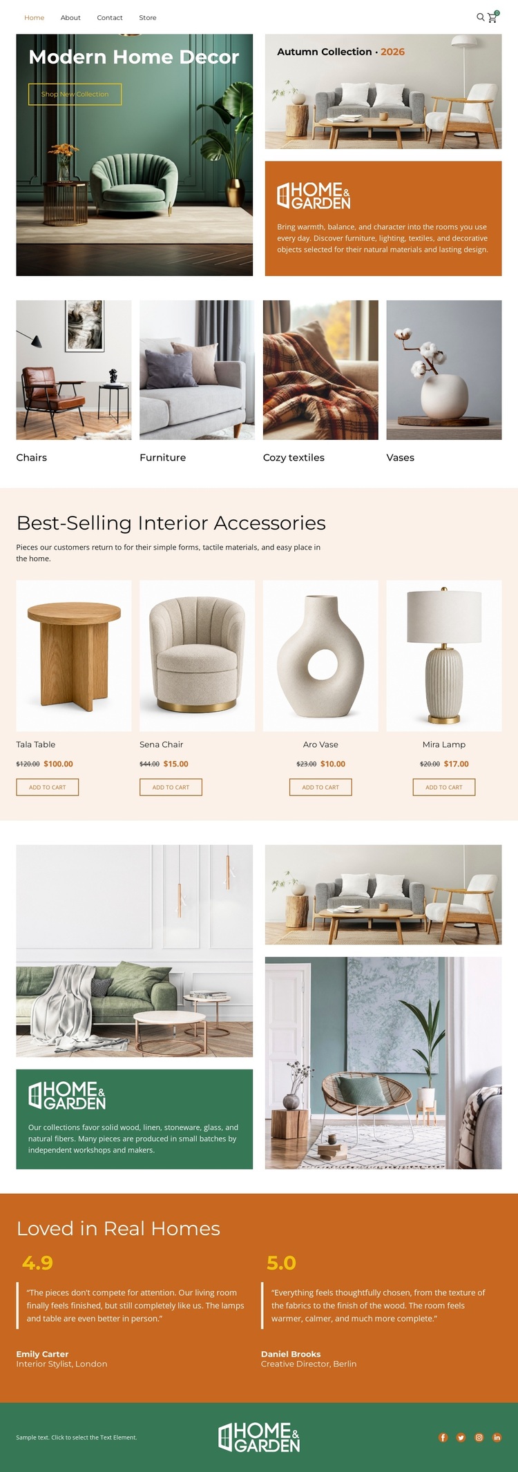 Minimalist Home Decor Furniture Template