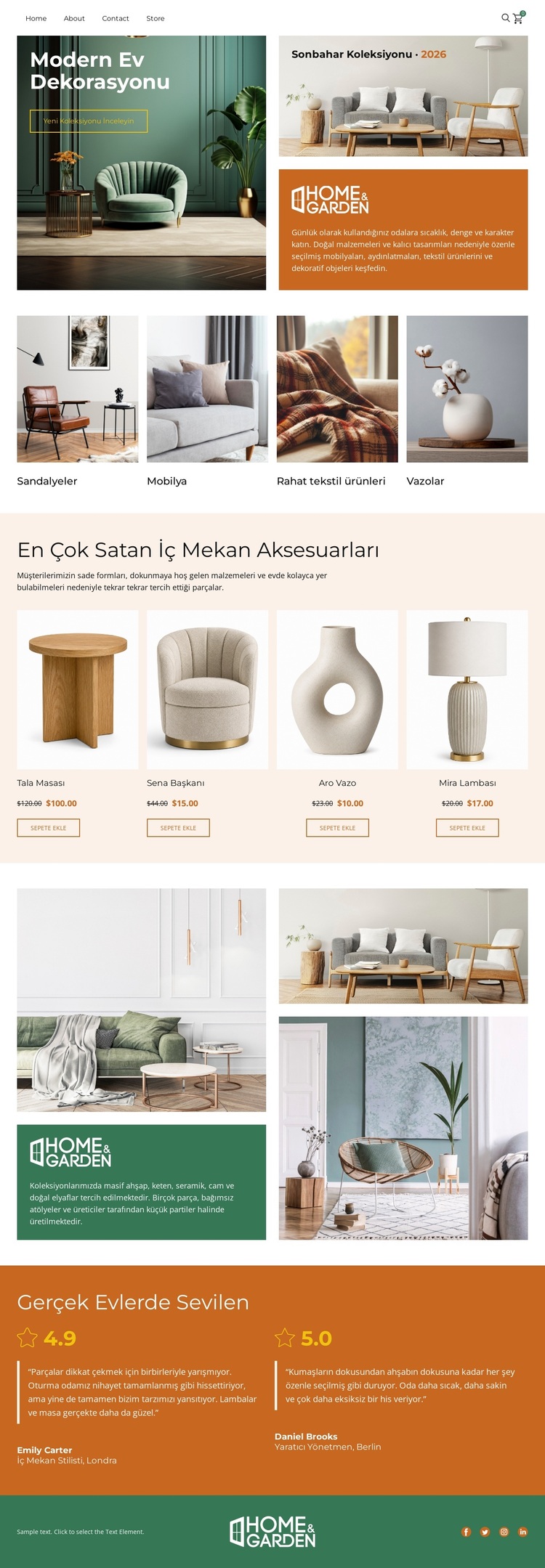 Minimalist Ev Dekorasyon Mobilyaları WordPress Teması