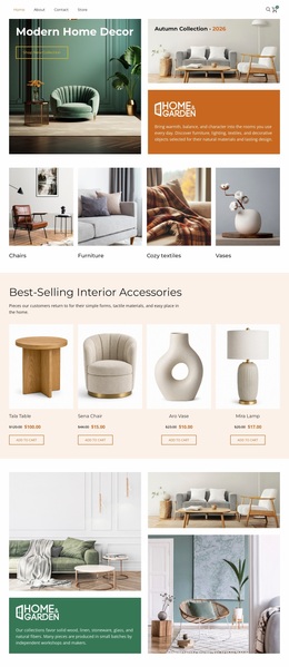 Website Design Minimalist Home Decor Furniture For Any Device