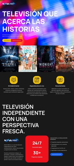 Canal De Televisión Moderno - Plantilla De Sitio
