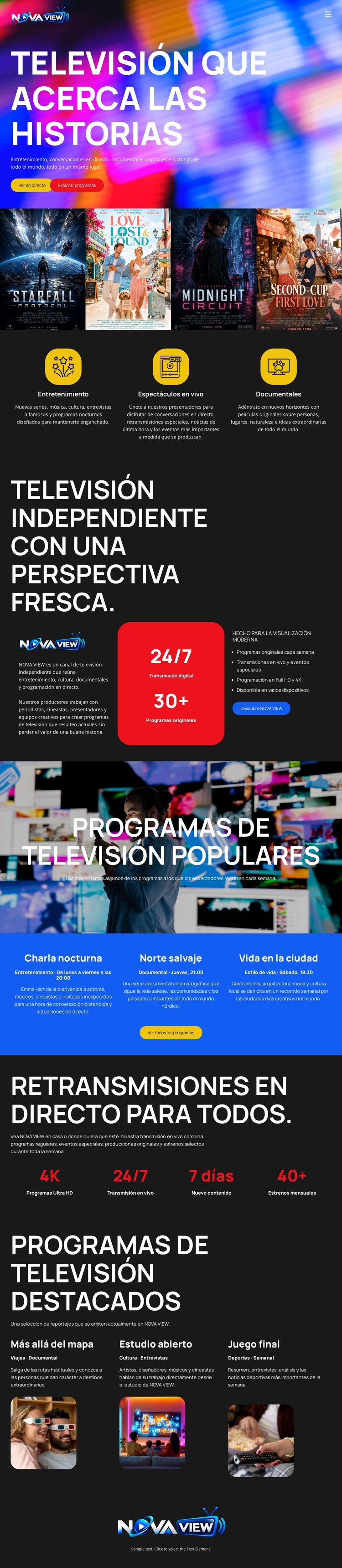 Canal de televisión moderno Tema de WordPress