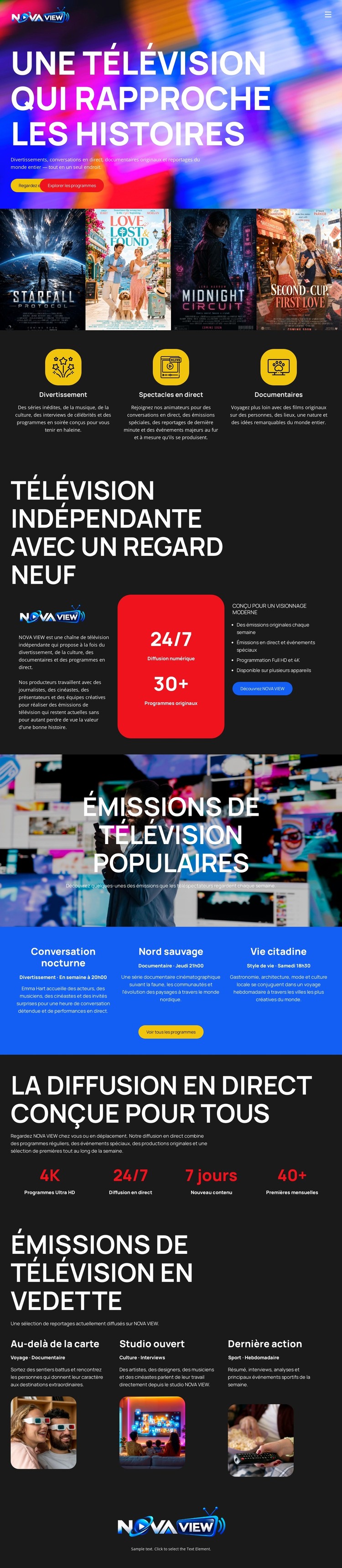Chaîne de télévision moderne Modèle CSS