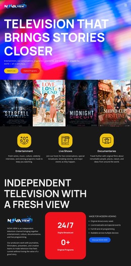 Modern Television Channel - Site Template