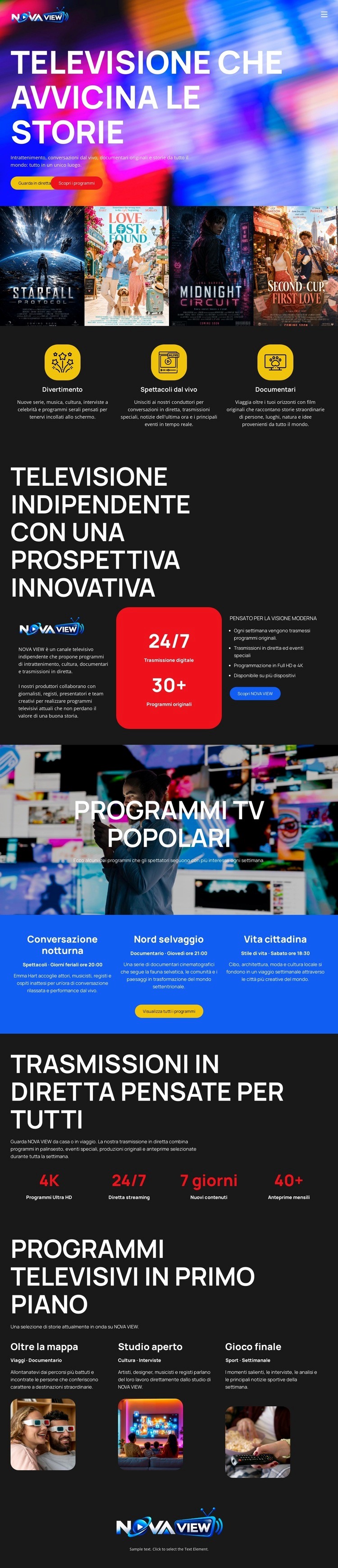 Canale televisivo moderno Modello