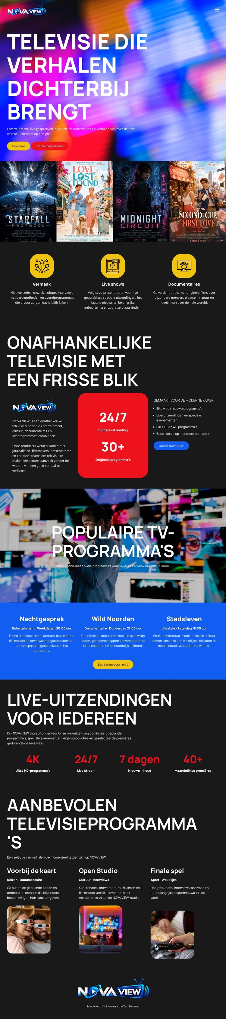 Modern televisiekanaal HTML-sjabloon