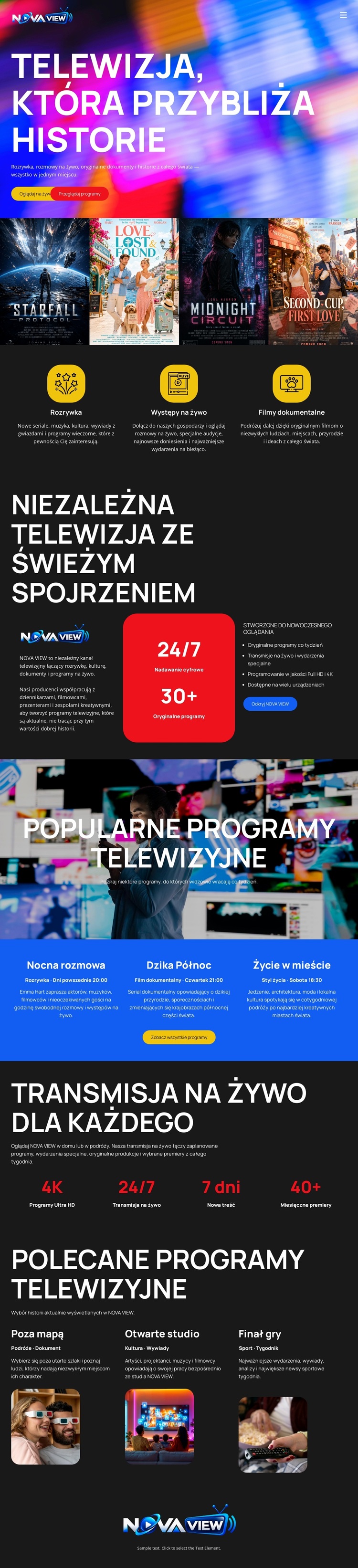 Nowoczesny kanał telewizyjny Motyw WordPress