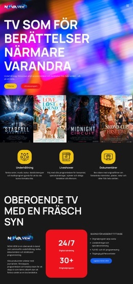 Modern TV-Kanal - Responsiv Webbplatsmall