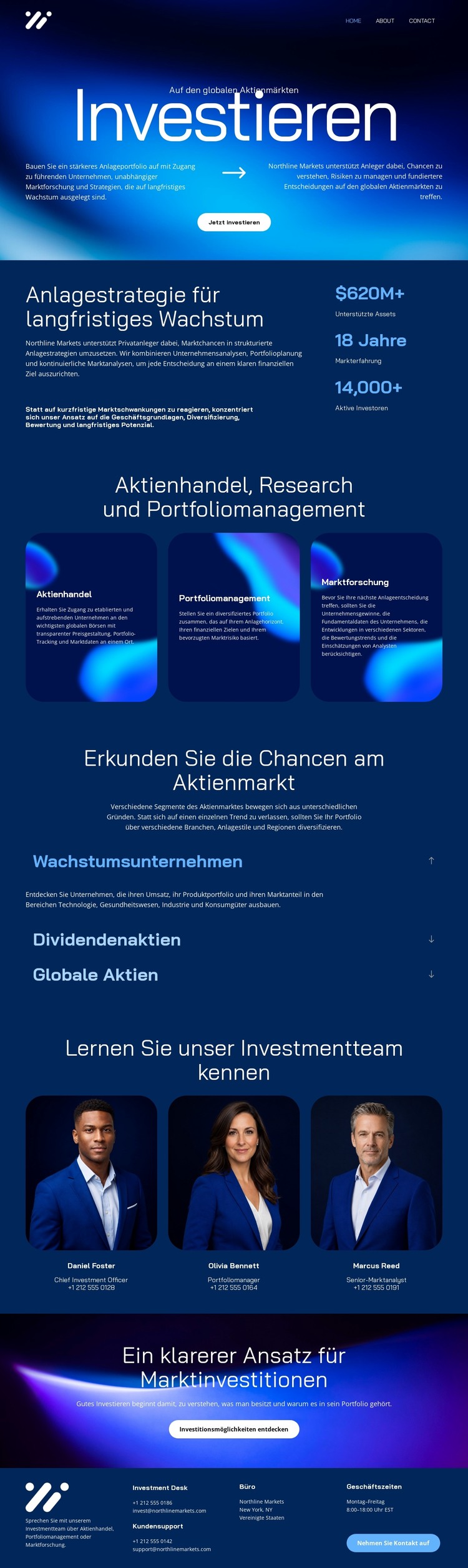 Professioneller Börsenmakler HTML-Vorlage