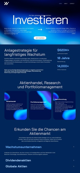 Professioneller Börsenmakler – Responsives WordPress-Theme