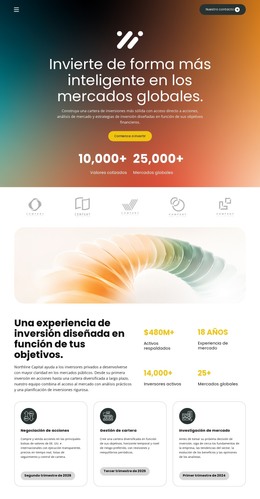 Inversión En El Mercado De Valores - Plantilla Totalmente Responsiva