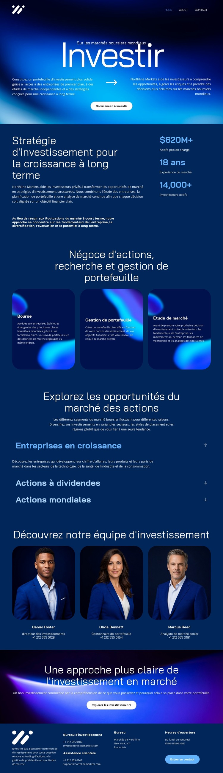 Courtier en bourse professionnel Modèle HTML