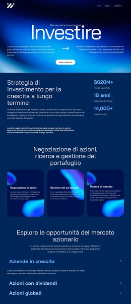 Agente Di Borsa Professionista - Modello Di Sito Web Semplice