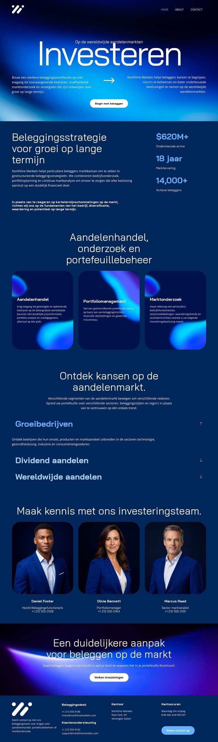 Professionele effectenmakelaar HTML-sjabloon