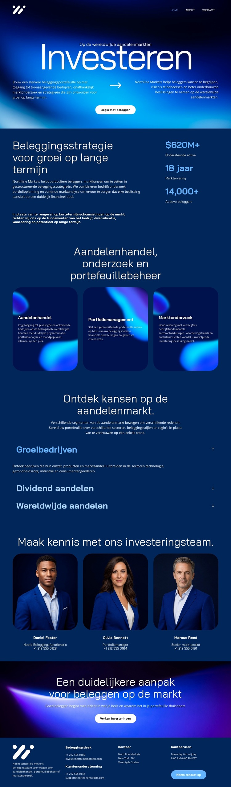 Professionele effectenmakelaar Website sjabloon