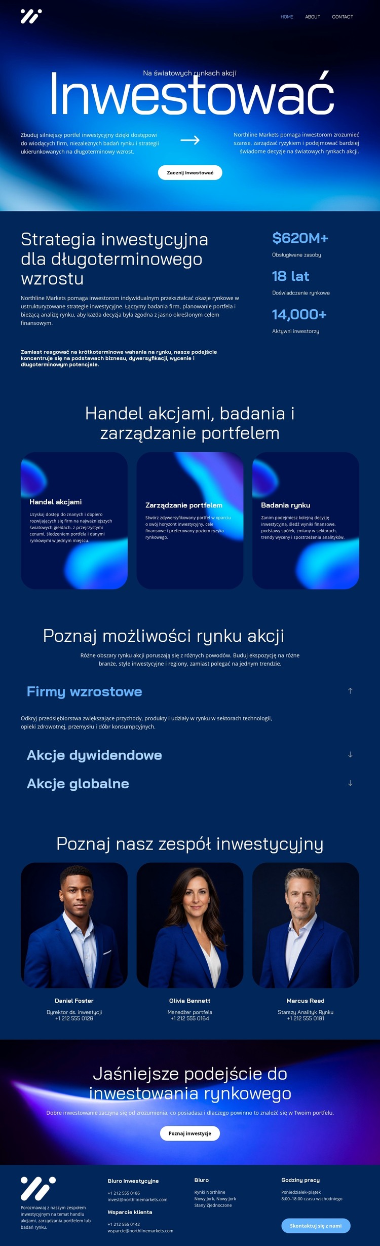 Profesjonalny makler giełdowy Szablon HTML