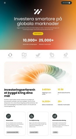 Investeringar På Aktiemarknaden Html -Webbplats