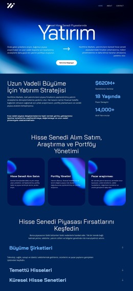 Profesyonel Hisse Senedi Brokeri HTML Şablonları