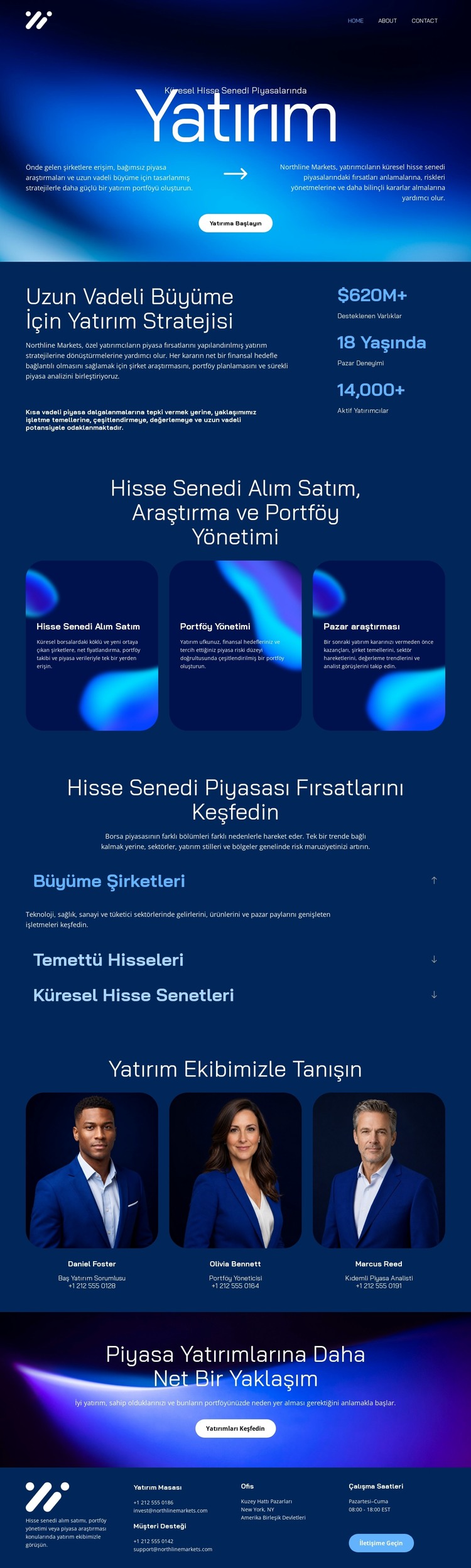 Profesyonel Hisse Senedi Brokeri HTML Şablonu