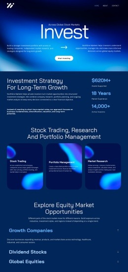 Professional Stock Broker Web Page Designs