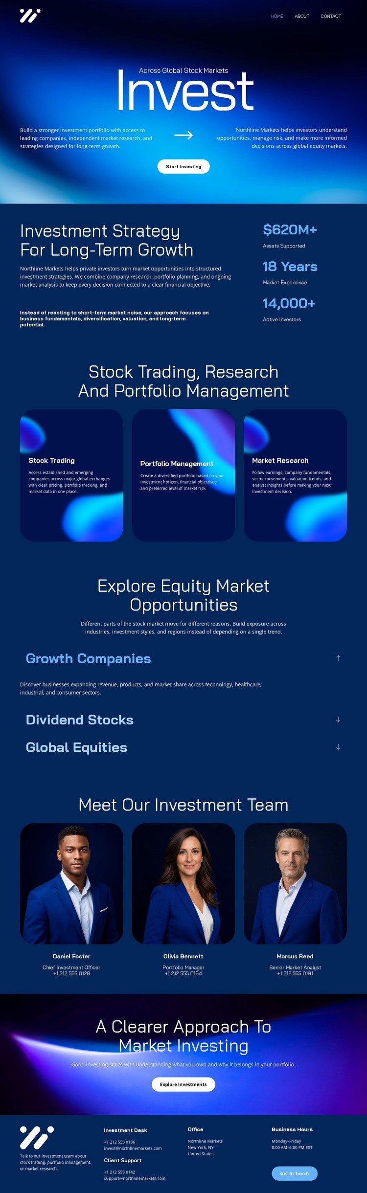 Professional Stock Broker WordPress Theme