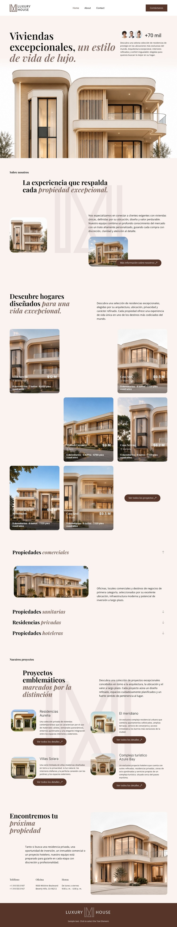 Propiedades inmobiliarias de lujo Plantilla CSS