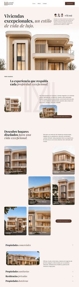 Propiedades inmobiliarias de lujo Plantillas de sitios web