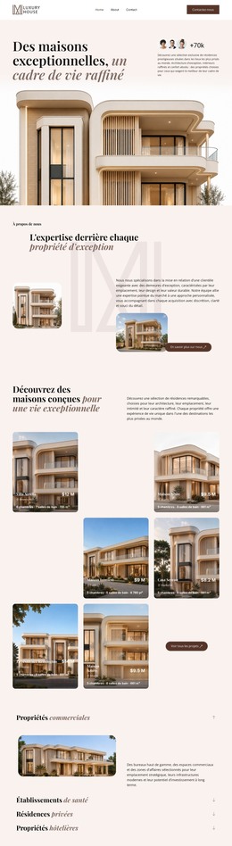 Biens Immobiliers De Luxe – Modèle Web Moderne