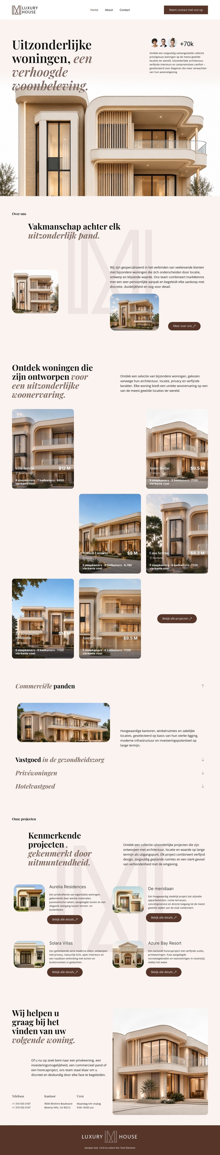 Luxe vastgoedobjecten CSS-sjabloon