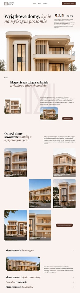Nieruchomości luksusowe Motywy WordPress