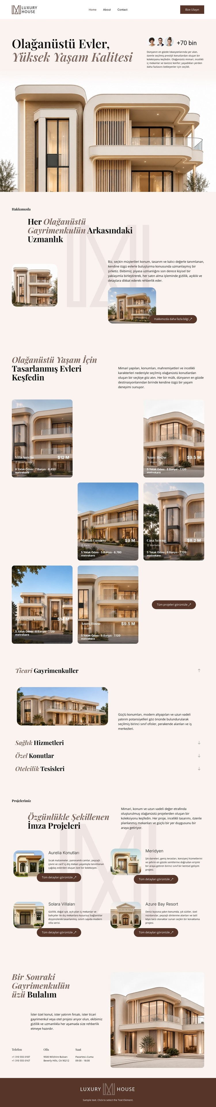 Lüks Gayrimenkuller CSS Şablonu