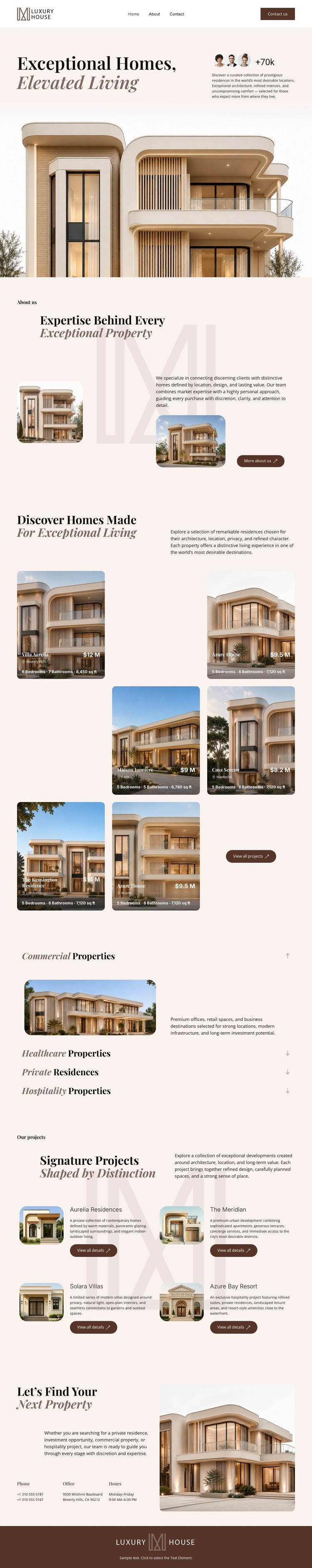 Luxury Real Estate Properties WordPress Theme